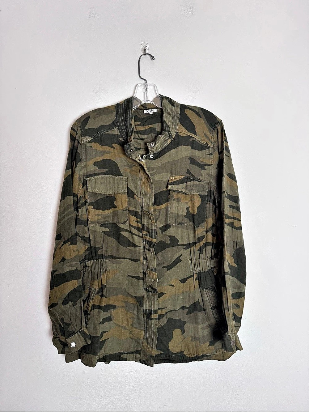 Splendid Camo Utility Jacket in Green & Brown Size Large